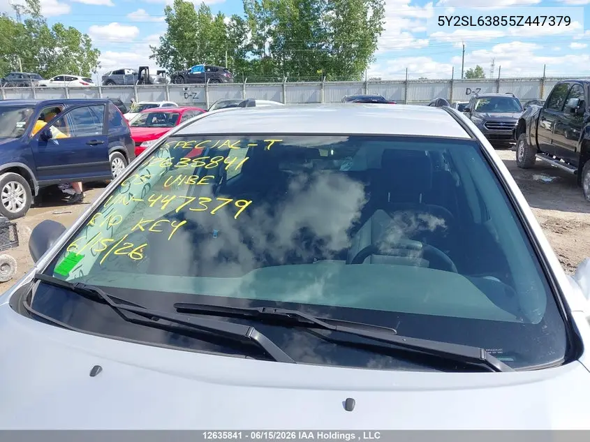 2005 Pontiac Vibe VIN: 5Y2SL63855Z447379 Lot: 12635841