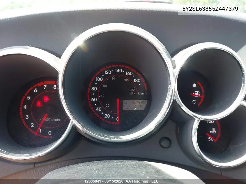 2005 Pontiac Vibe VIN: 5Y2SL63855Z447379 Lot: 12635841