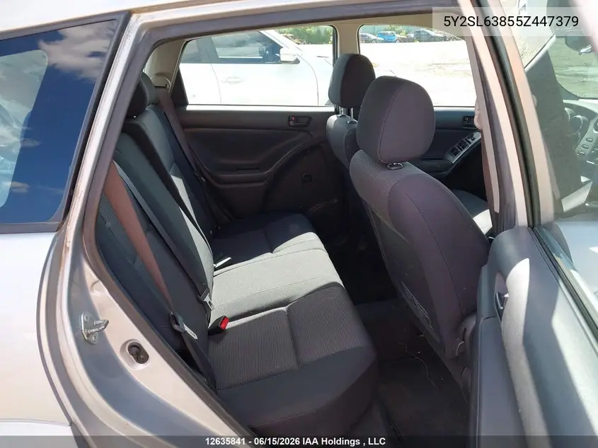 2005 Pontiac Vibe VIN: 5Y2SL63855Z447379 Lot: 12635841