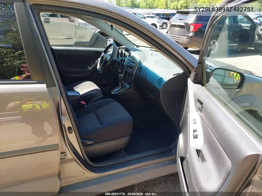 2005 Pontiac Vibe VIN: 5Y2SL63895Z482751 Lot: 45231778