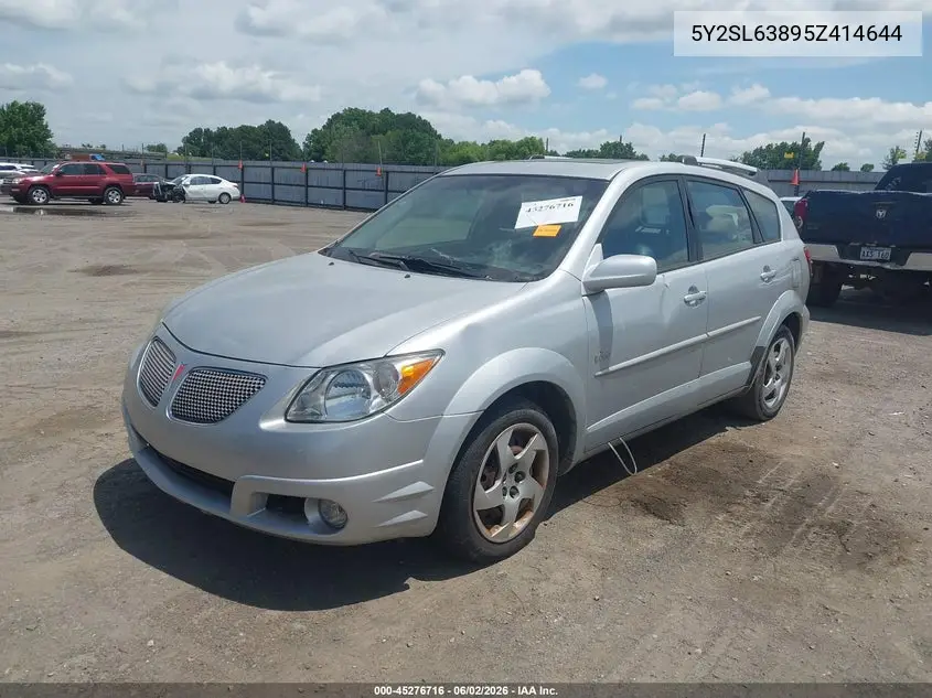 2005 Pontiac Vibe VIN: 5Y2SL63895Z414644 Lot: 45276716