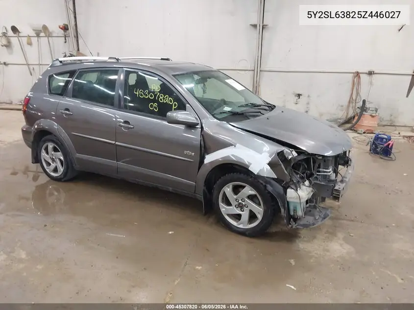 2005 Pontiac Vibe VIN: 5Y2SL63825Z446027 Lot: 45307820