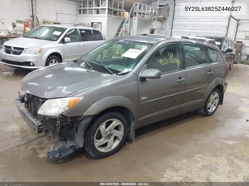 2005 Pontiac Vibe VIN: 5Y2SL63825Z446027 Lot: 45307820