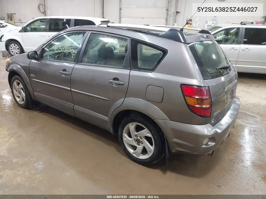 2005 Pontiac Vibe VIN: 5Y2SL63825Z446027 Lot: 45307820