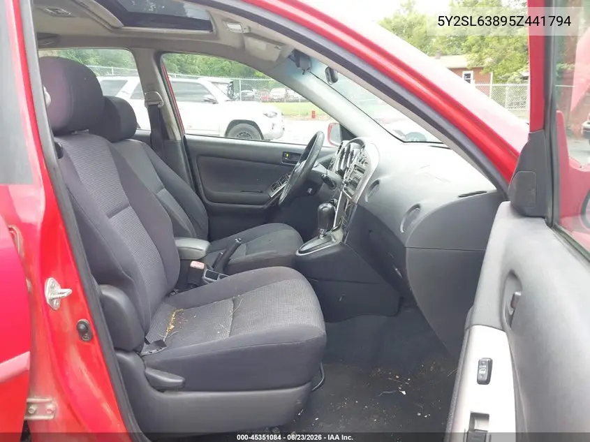 2005 Pontiac Vibe VIN: 5Y2SL63895Z441794 Lot: 45351084