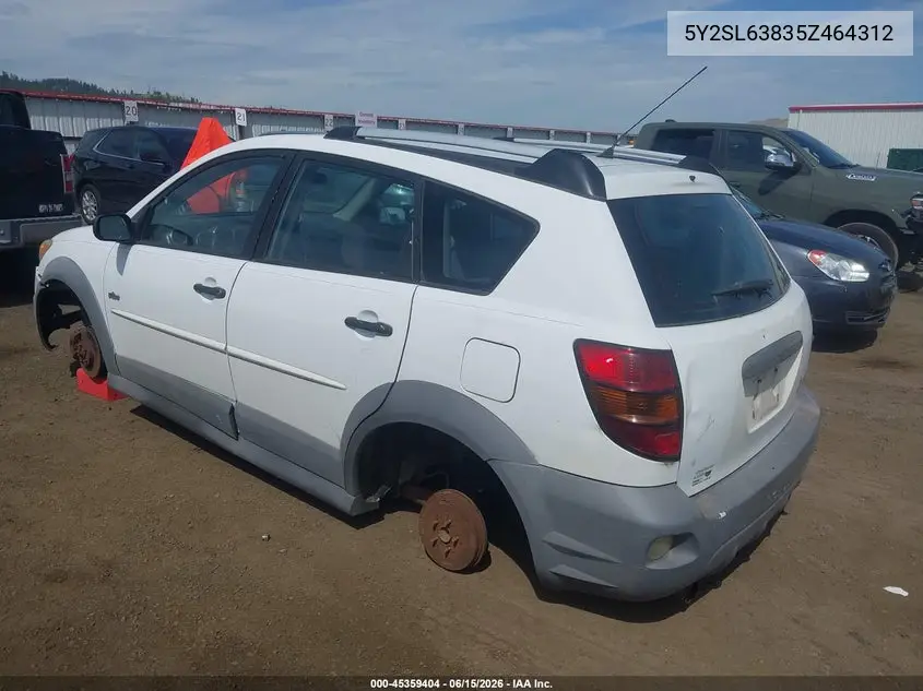 2005 Pontiac Vibe VIN: 5Y2SL63835Z464312 Lot: 45359404