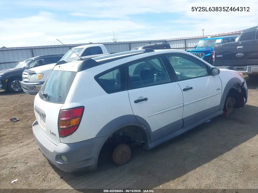 2005 Pontiac Vibe VIN: 5Y2SL63835Z464312 Lot: 45359404