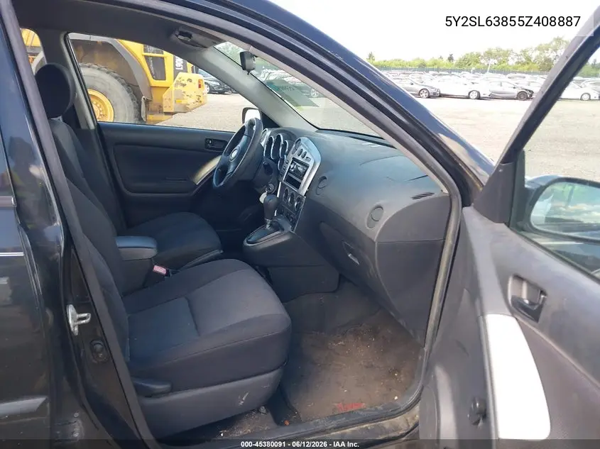 2005 Pontiac Vibe VIN: 5Y2SL63855Z408887 Lot: 45380091