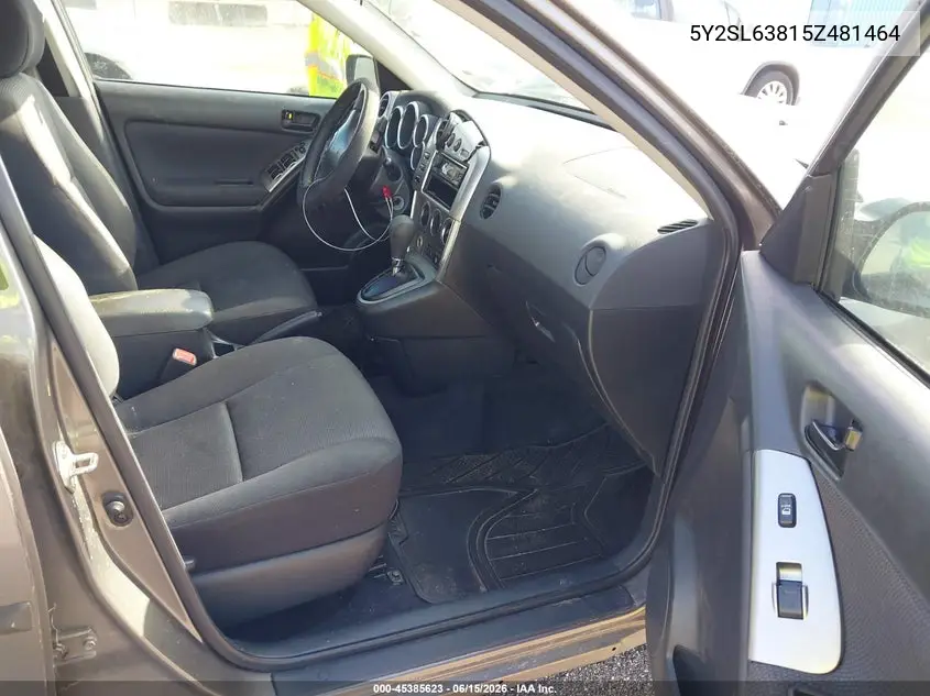 2005 Pontiac Vibe VIN: 5Y2SL63815Z481464 Lot: 45385623