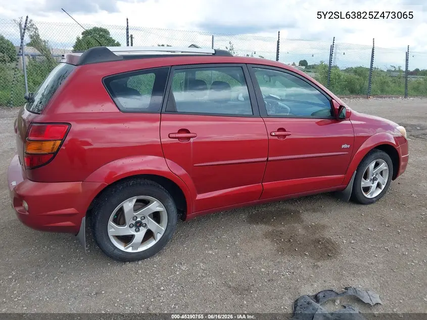 2005 Pontiac Vibe VIN: 5Y2SL63825Z473065 Lot: 45390755