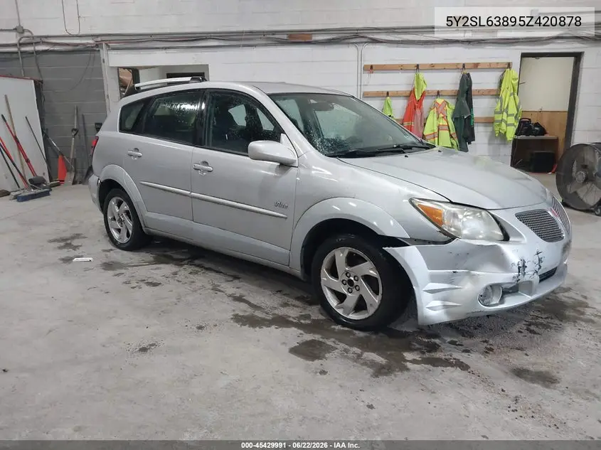 2005 Pontiac Vibe VIN: 5Y2SL63895Z420878 Lot: 45429991