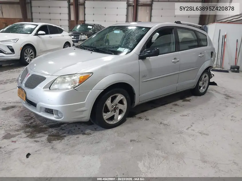 2005 Pontiac Vibe VIN: 5Y2SL63895Z420878 Lot: 45429991