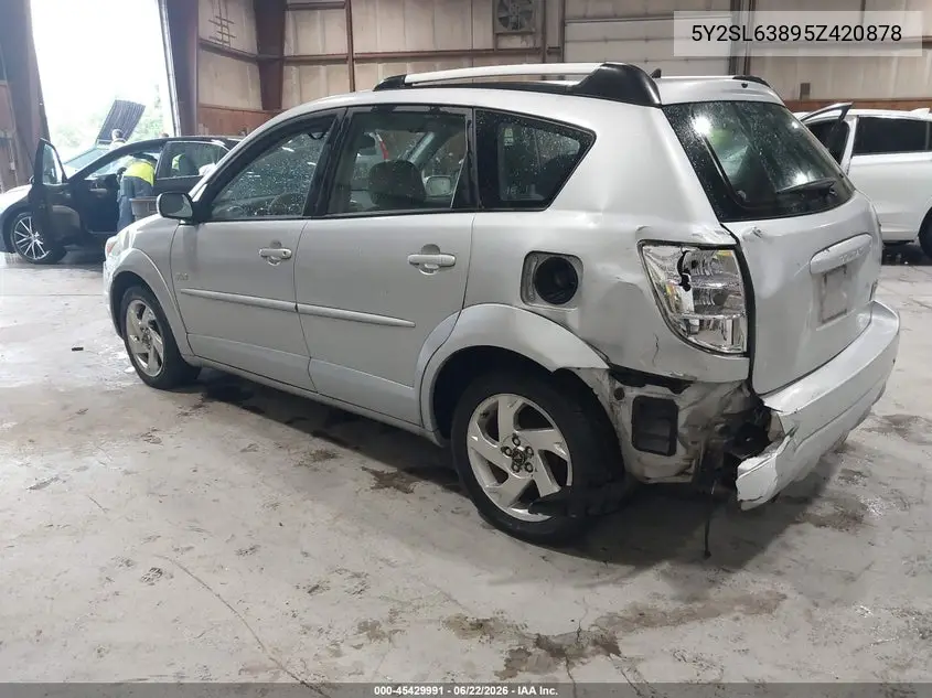 2005 Pontiac Vibe VIN: 5Y2SL63895Z420878 Lot: 45429991
