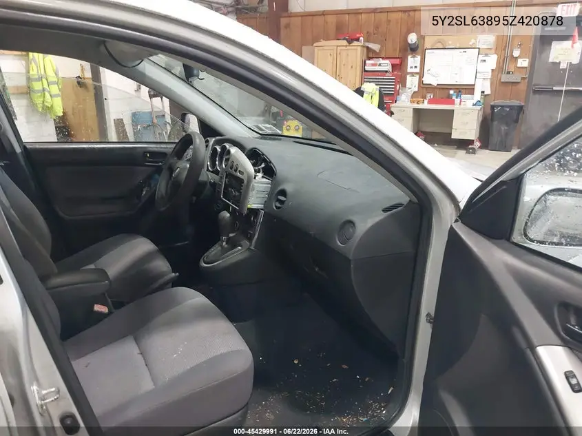 2005 Pontiac Vibe VIN: 5Y2SL63895Z420878 Lot: 45429991