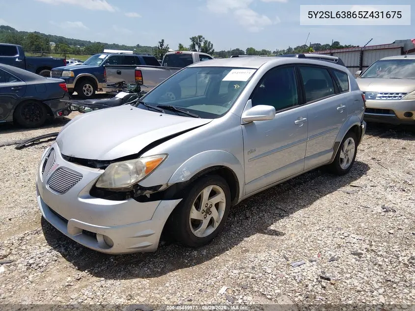2005 Pontiac Vibe VIN: 5Y2SL63865Z431675 Lot: 45459973