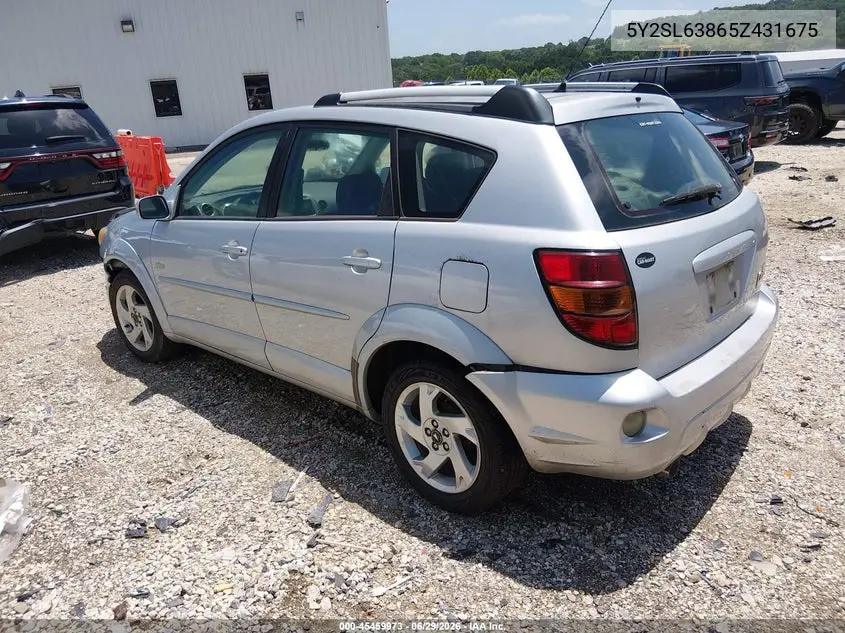 2005 Pontiac Vibe VIN: 5Y2SL63865Z431675 Lot: 45459973