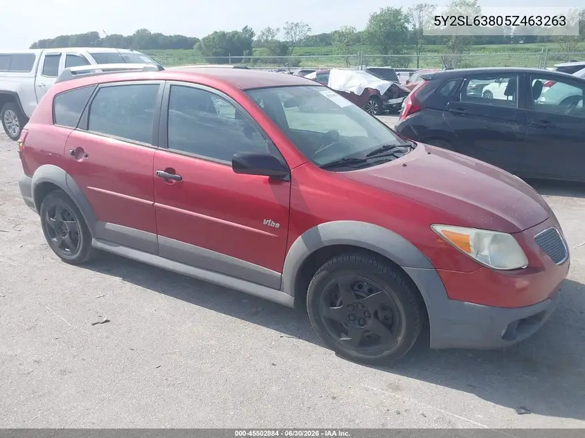 2005 Pontiac Vibe VIN: 5Y2SL63805Z463263 Lot: 45502884