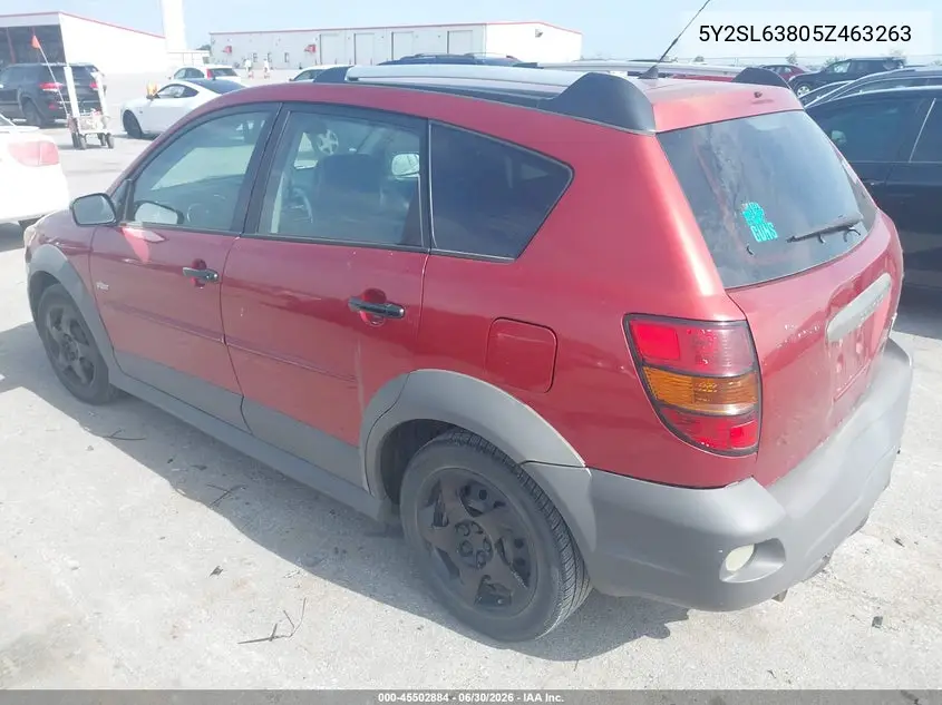 2005 Pontiac Vibe VIN: 5Y2SL63805Z463263 Lot: 45502884