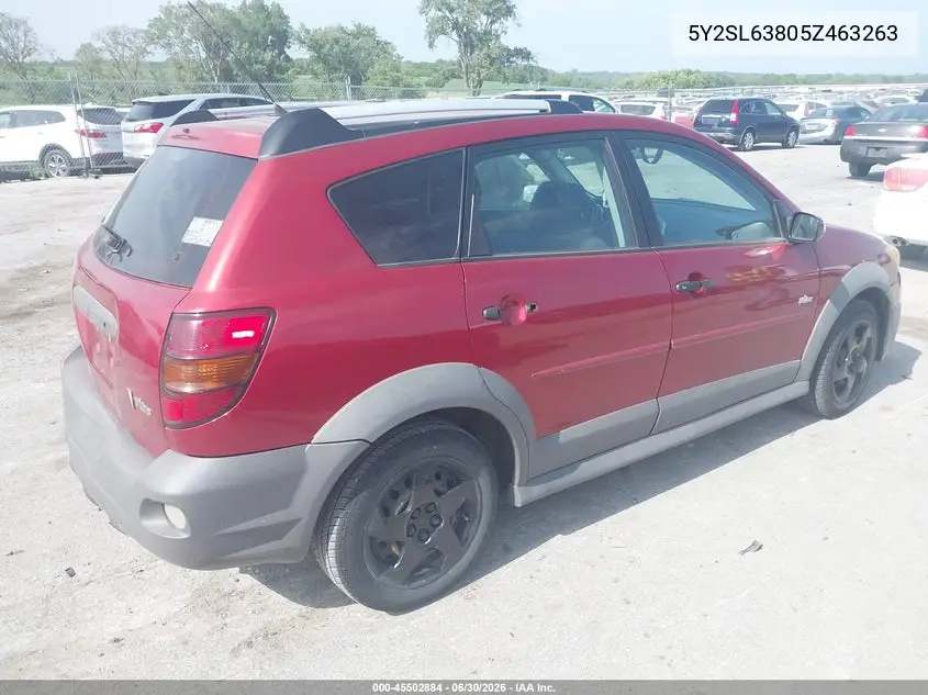 2005 Pontiac Vibe VIN: 5Y2SL63805Z463263 Lot: 45502884