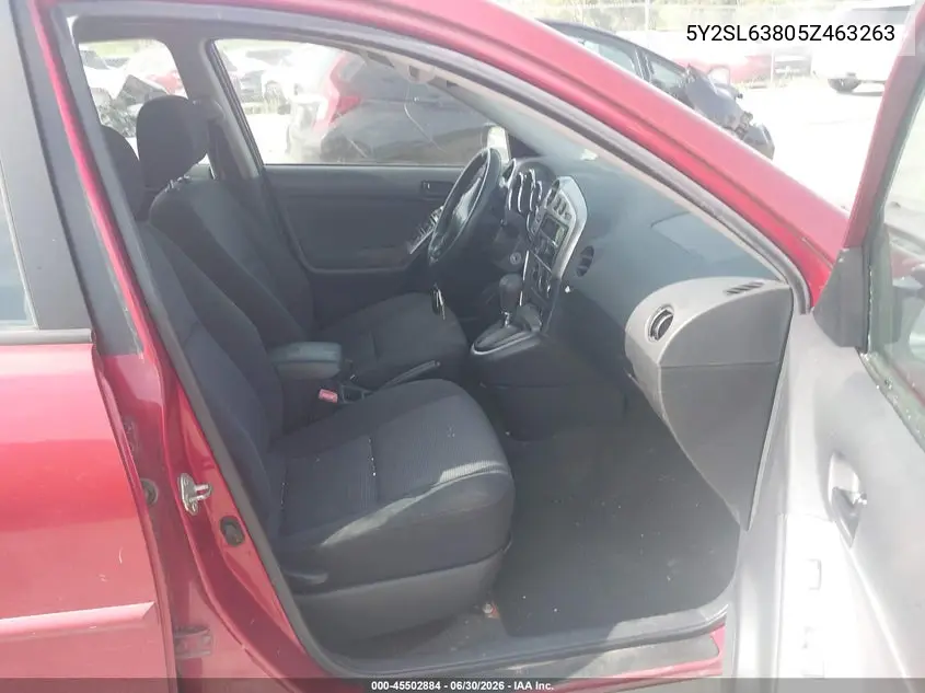2005 Pontiac Vibe VIN: 5Y2SL63805Z463263 Lot: 45502884