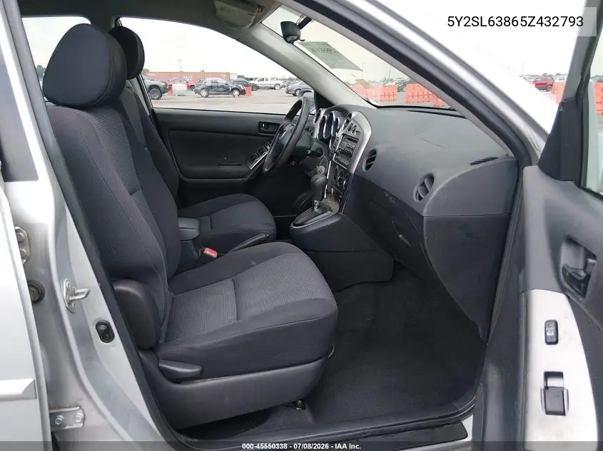 2005 Pontiac Vibe VIN: 5Y2SL63865Z432793 Lot: 45550338