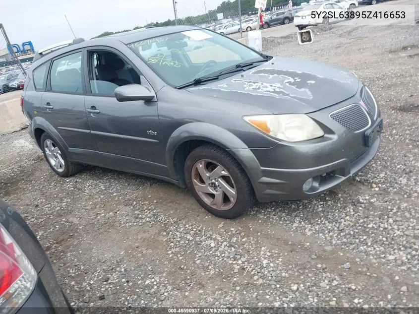 2005 Pontiac Vibe VIN: 5Y2SL63895Z416653 Lot: 45590937