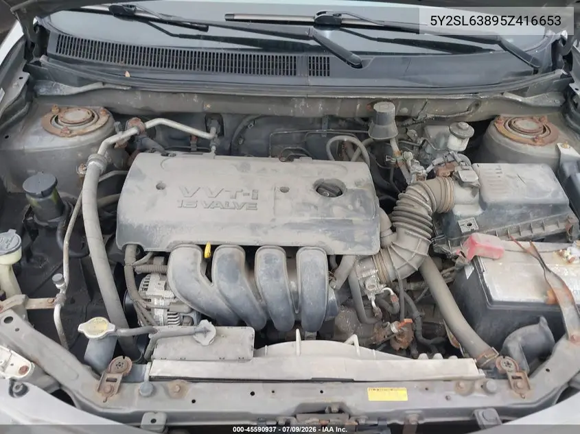 2005 Pontiac Vibe VIN: 5Y2SL63895Z416653 Lot: 45590937