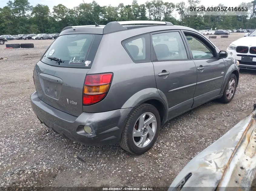 2005 Pontiac Vibe VIN: 5Y2SL63895Z416653 Lot: 45590937
