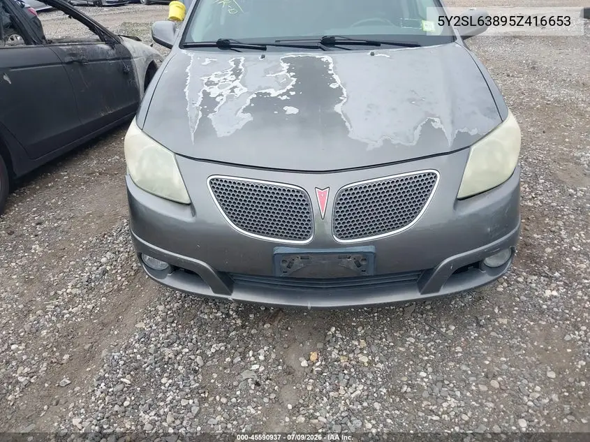 2005 Pontiac Vibe VIN: 5Y2SL63895Z416653 Lot: 45590937