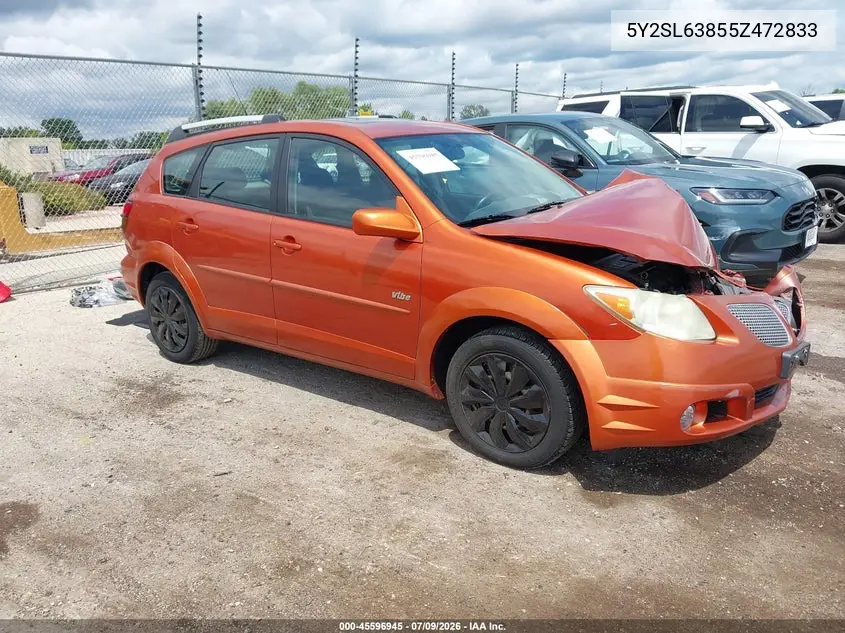 2005 Pontiac Vibe VIN: 5Y2SL63855Z472833 Lot: 45596945