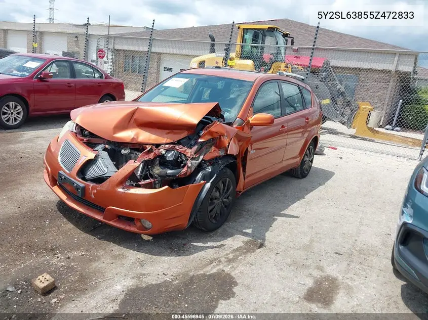 2005 Pontiac Vibe VIN: 5Y2SL63855Z472833 Lot: 45596945