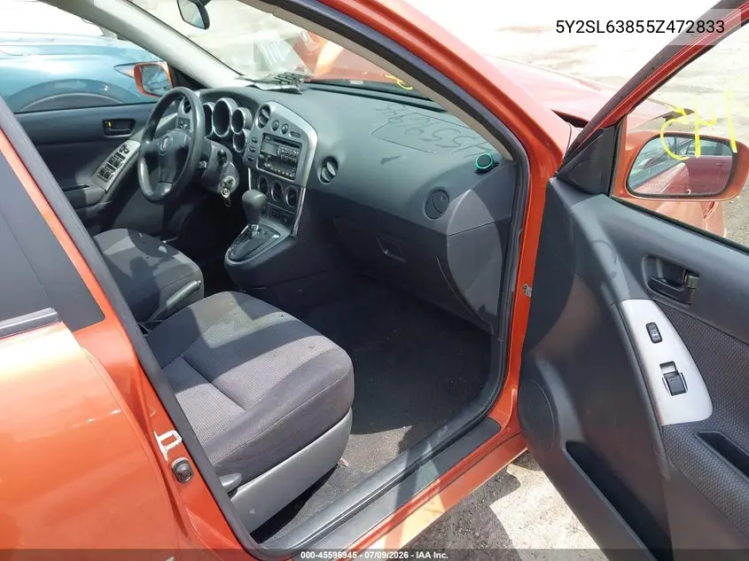 2005 Pontiac Vibe VIN: 5Y2SL63855Z472833 Lot: 45596945