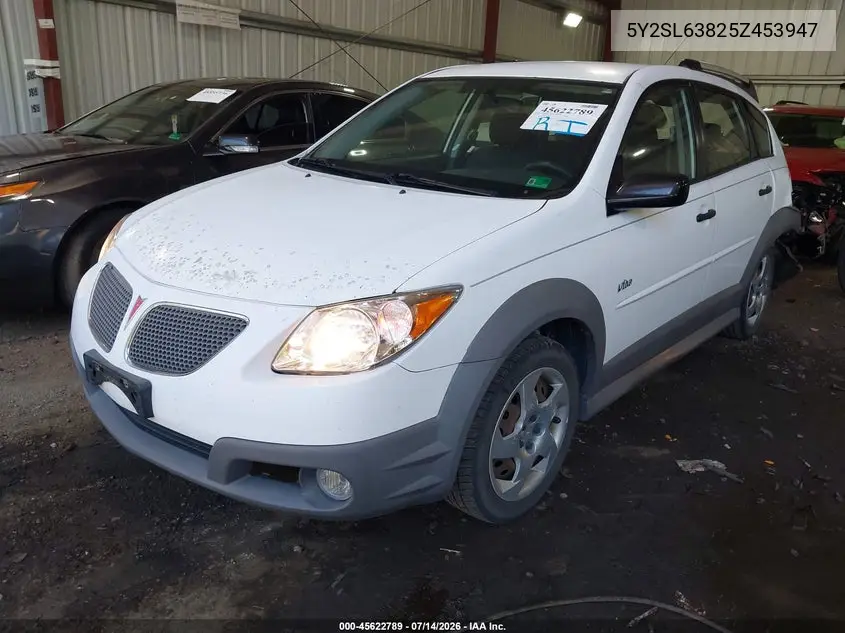 2005 Pontiac Vibe VIN: 5Y2SL63825Z453947 Lot: 45622789