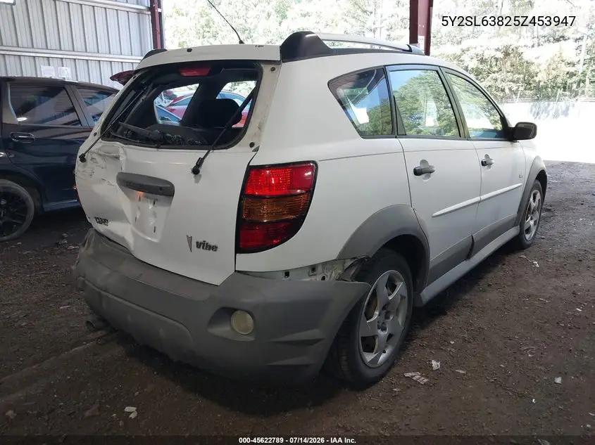 2005 Pontiac Vibe VIN: 5Y2SL63825Z453947 Lot: 45622789