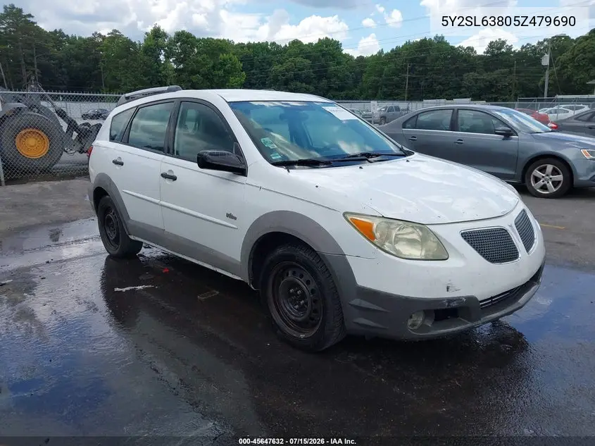 2005 Pontiac Vibe VIN: 5Y2SL63805Z479690 Lot: 45647632