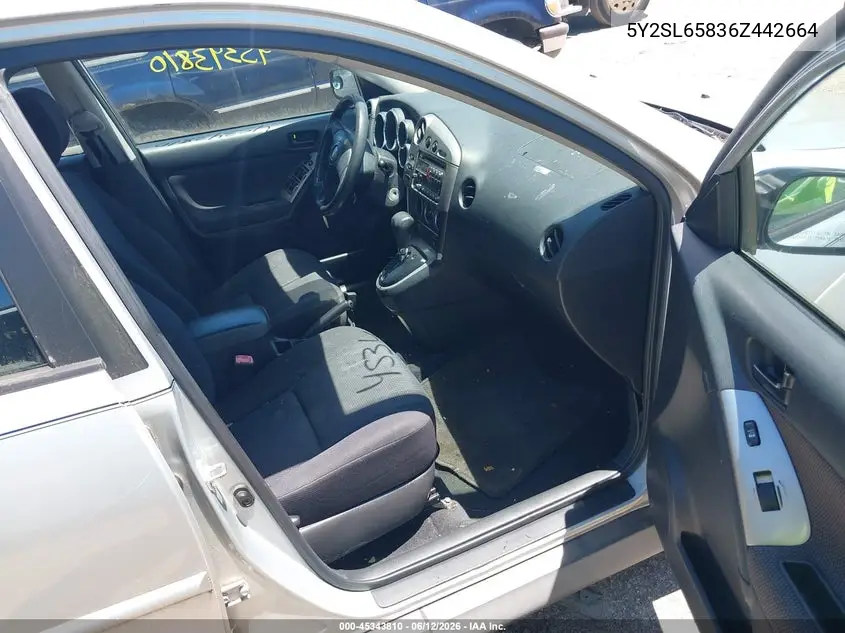 2006 Pontiac Vibe VIN: 5Y2SL65836Z442664 Lot: 45343810