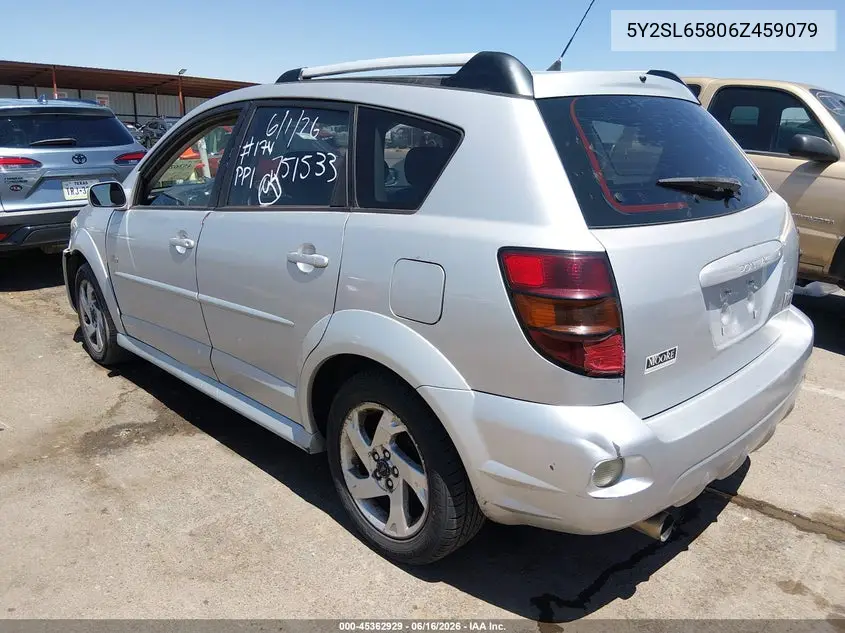 2006 Pontiac Vibe VIN: 5Y2SL65806Z459079 Lot: 45362929