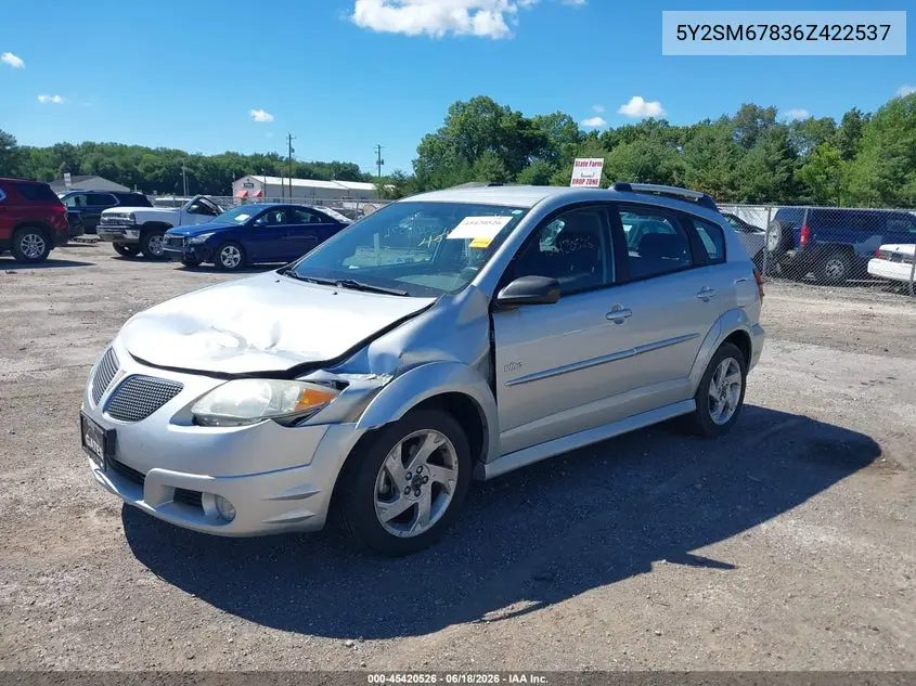 2006 Pontiac Vibe VIN: 5Y2SM67836Z422537 Lot: 45420526