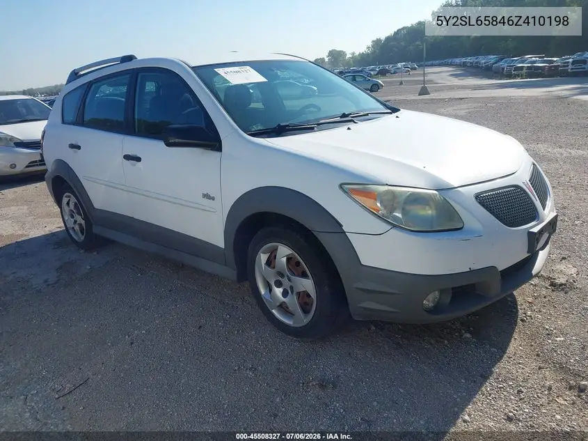 2006 Pontiac Vibe VIN: 5Y2SL65846Z410189 Lot: 45508327