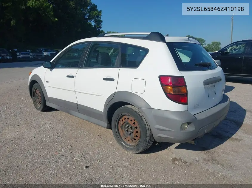 2006 Pontiac Vibe VIN: 5Y2SL65846Z410189 Lot: 45508327