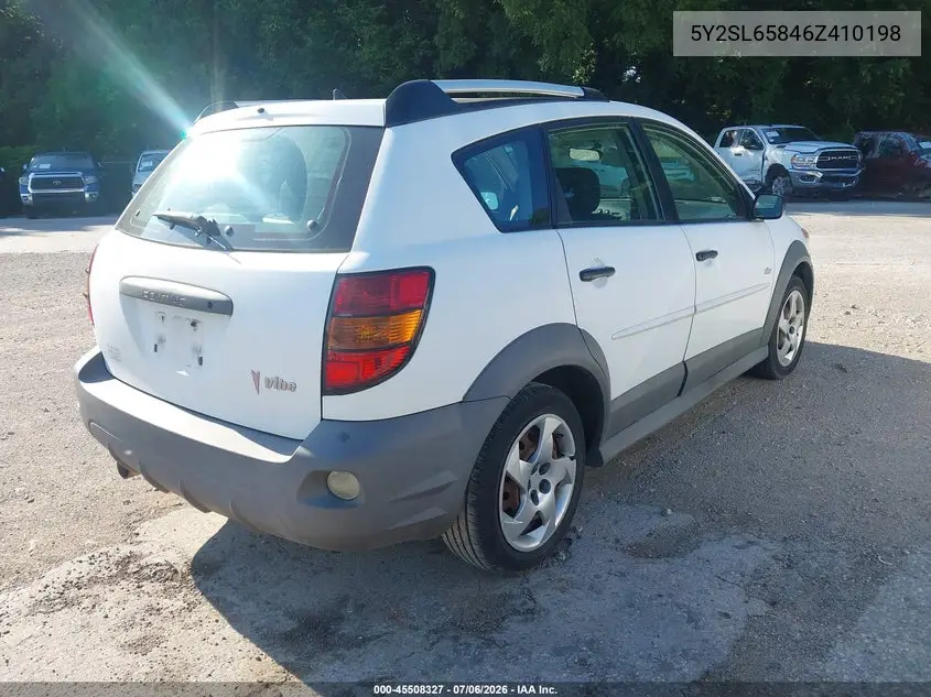 2006 Pontiac Vibe VIN: 5Y2SL65846Z410189 Lot: 45508327