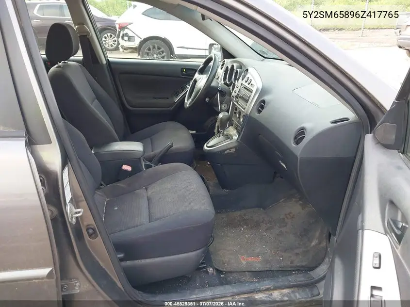 2006 Pontiac Vibe VIN: 5Y2SM65896Z417765 Lot: 45529351