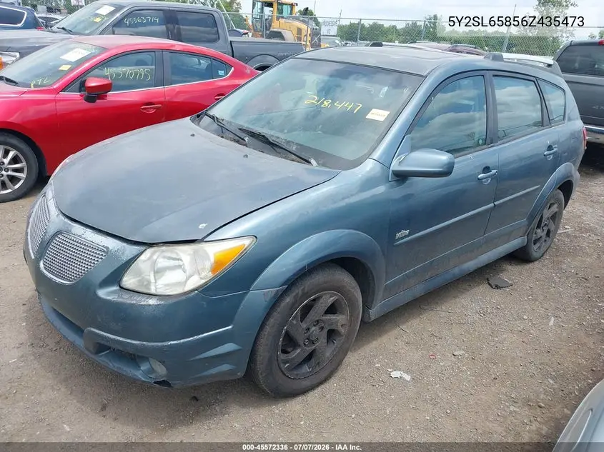 2006 Pontiac Vibe VIN: 5Y2SL65856Z435473 Lot: 45572336