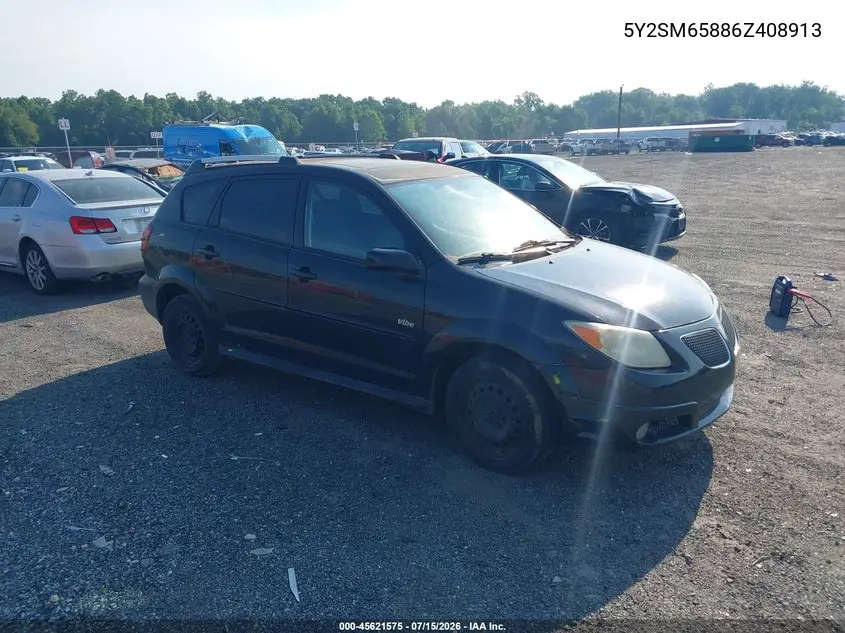 2006 Pontiac Vibe VIN: 5Y2SM65886Z408913 Lot: 45621575