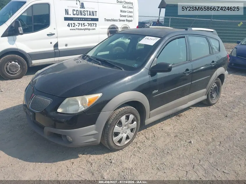 2006 Pontiac Vibe VIN: 5Y2SM65866Z424625 Lot: 45625227