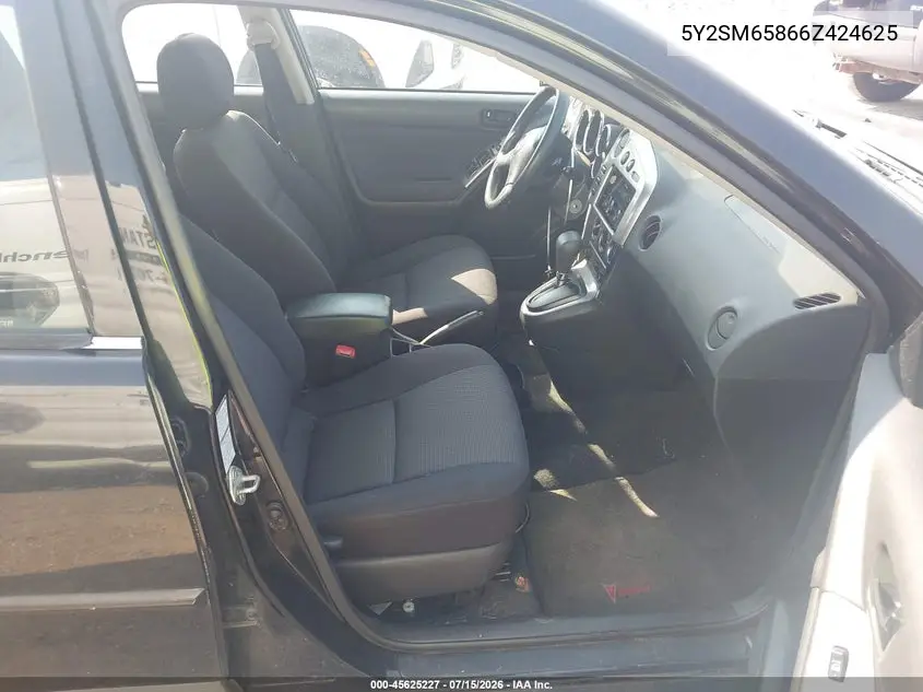 2006 Pontiac Vibe VIN: 5Y2SM65866Z424625 Lot: 45625227