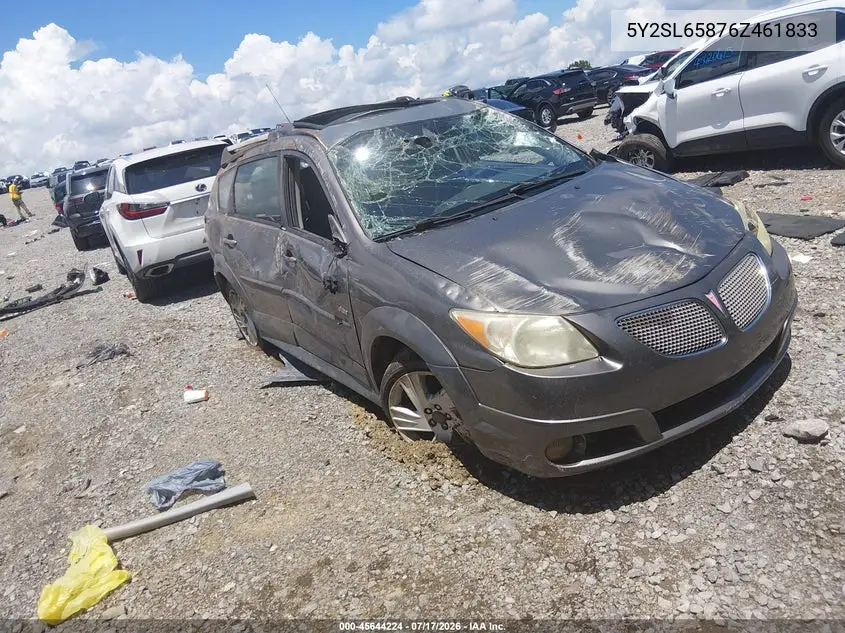 2006 Pontiac Vibe VIN: 5Y2SL65876Z461833 Lot: 45644224