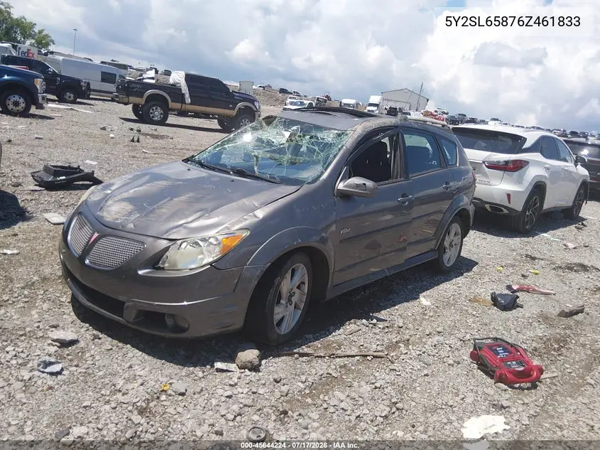 2006 Pontiac Vibe VIN: 5Y2SL65876Z461833 Lot: 45644224