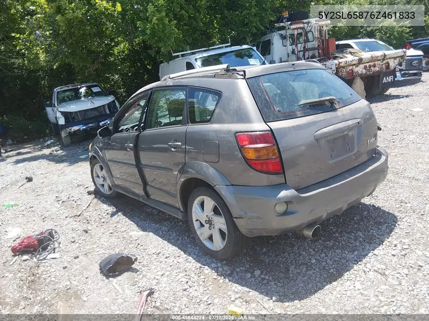 2006 Pontiac Vibe VIN: 5Y2SL65876Z461833 Lot: 45644224