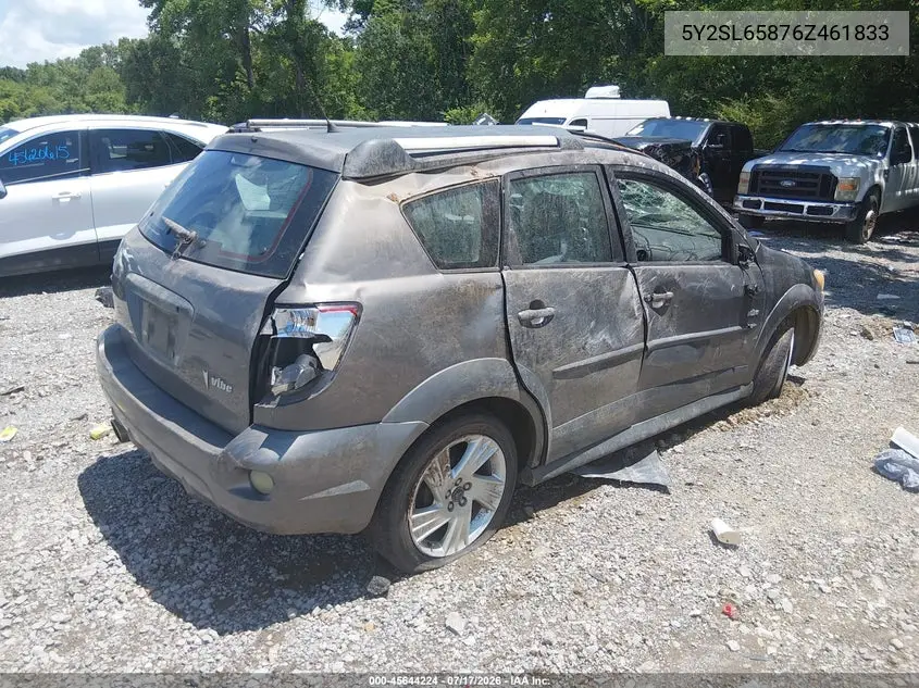 2006 Pontiac Vibe VIN: 5Y2SL65876Z461833 Lot: 45644224